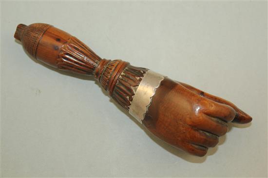 A 19th century carved treen nutcracker, 6.25in.